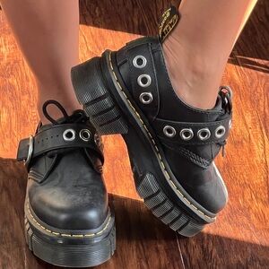 Dr Martens buckle platform oxfords